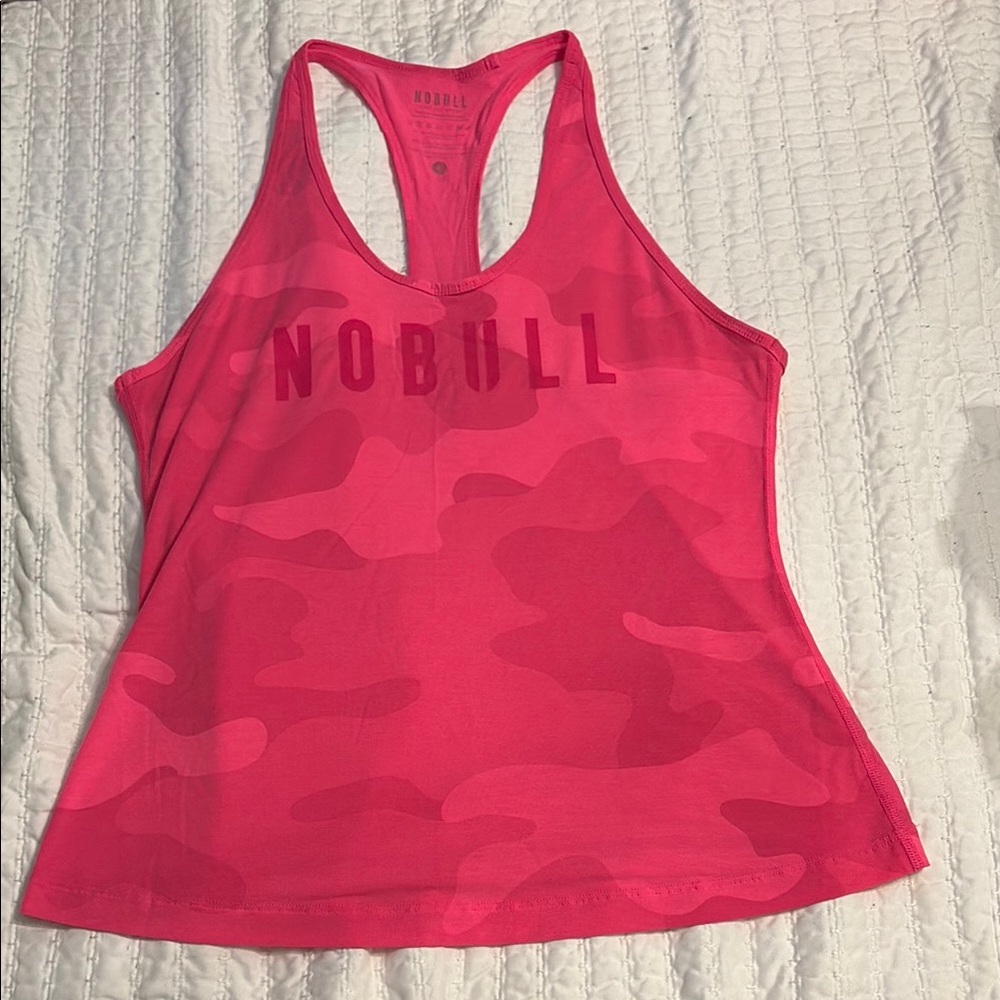 NOBULL Women's Pink Camo Tank Top Large